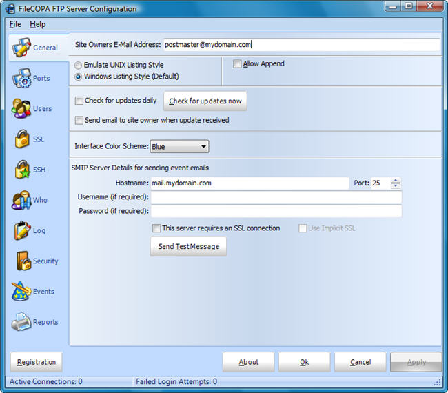 Screenshot of FileCOPA FTP Server 1.01